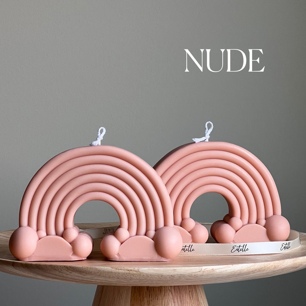 Bougie arc-en-ciel nuage en cire de soja : Cadeau de décoration de chambre d'enfant fait main