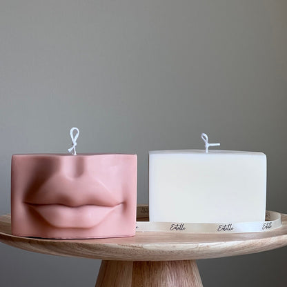 Bougie Lèvres en Cire de Soja | Décoration Maison Faite Main