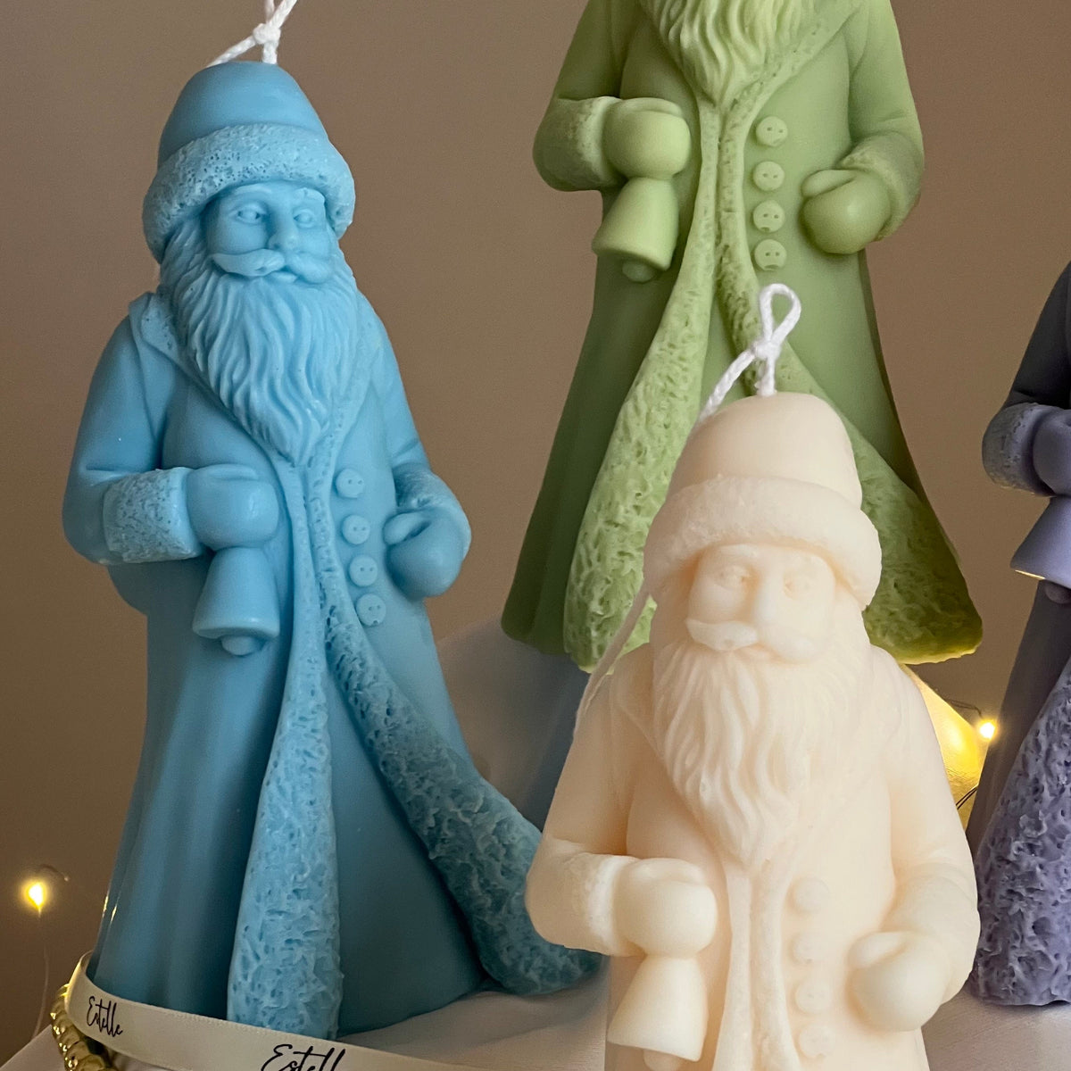Handmade Santa Claus Soy Candle: Festive Christmas Decor
