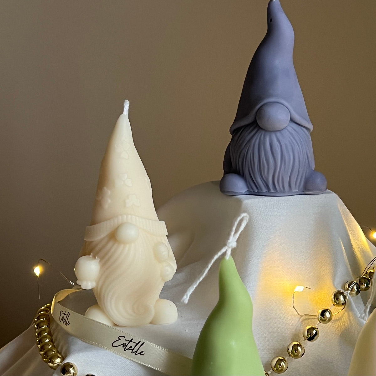 Handmade Christmas Gnome Soy Candle: Festive Holiday Decor