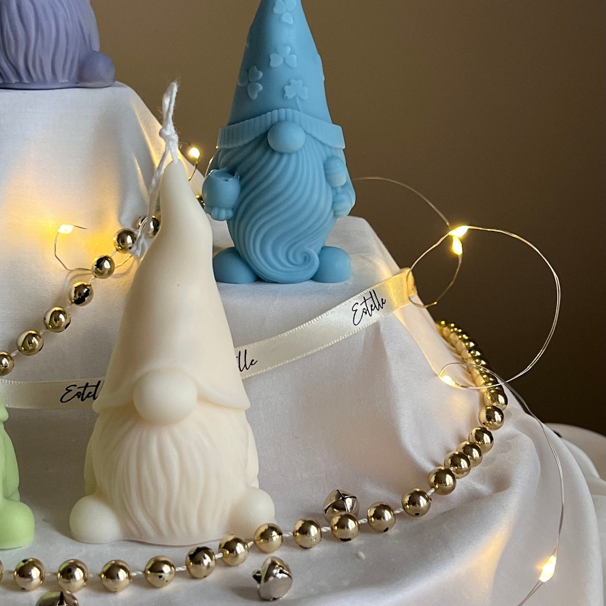 Handmade Christmas Gnome Soy Candle: Festive Holiday Decor