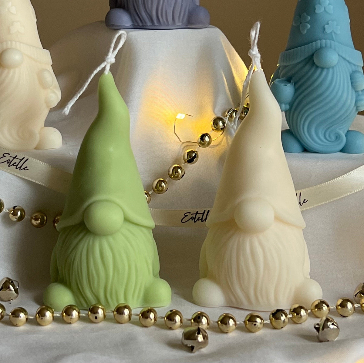 Handmade Christmas Gnome Soy Candle: Festive Holiday Decor