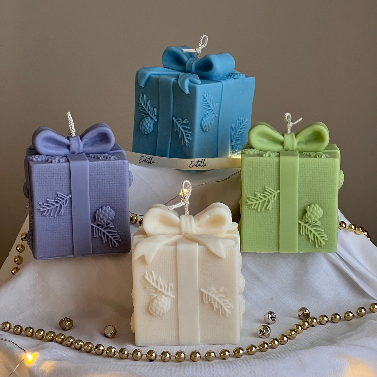 Christmas Gift Box Candle | Hand-Poured Soy Wax Candle | Festive Decor