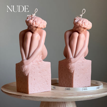 Bougie buste de femme sculpturale | Bougie statue en cire de soja
