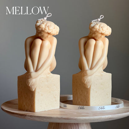 Bougie buste de femme sculpturale | Bougie statue en cire de soja