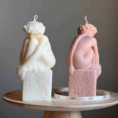 Bougie buste de femme sculpturale | Bougie statue en cire de soja