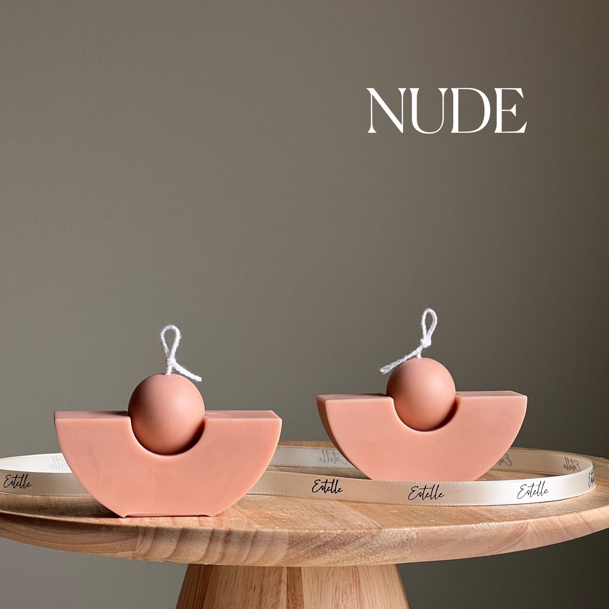 Bougie Géométrique en Soja : Décoration d'Intérieur Minimaliste, Bougie Non Parfumée