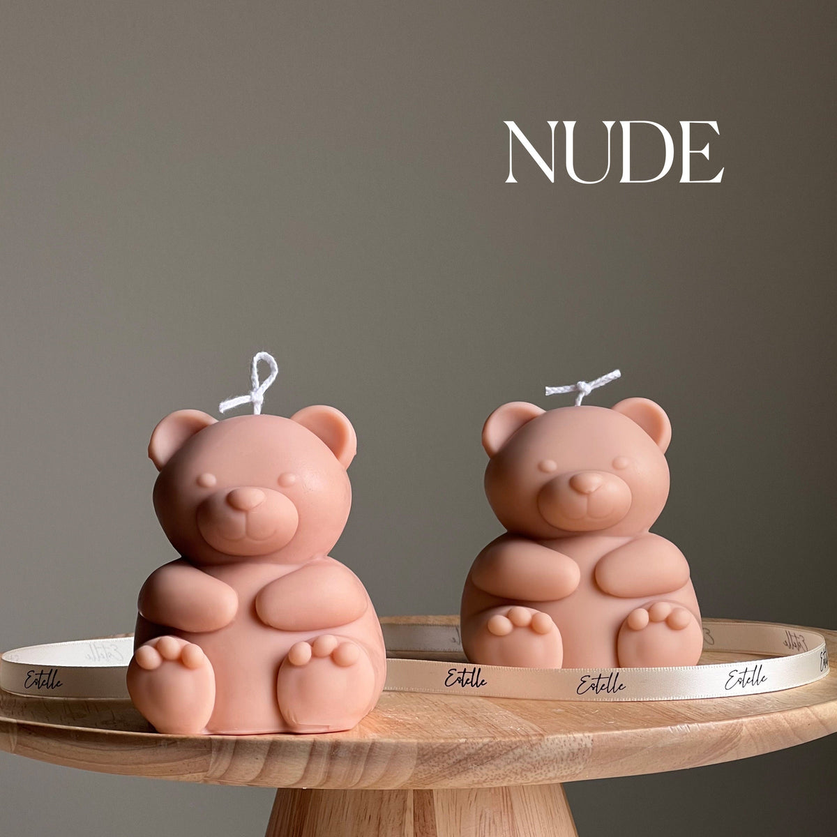 Grande Bougie Ours en Soja : Décoration Sculpturale, Parfum Personnalisé