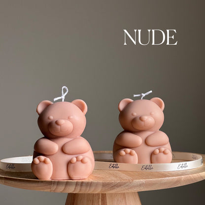 Grande Bougie Ours en Soja : Décoration Sculpturale, Parfum Personnalisé