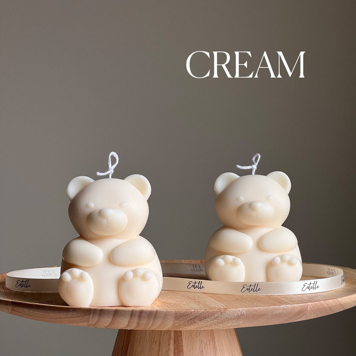 Grande Bougie Ours en Soja : Décoration Sculpturale, Parfum Personnalisé