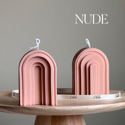 Bougie Arche en Soja : Bougie Pilier Sculpturale, Décoration d'Intérieur