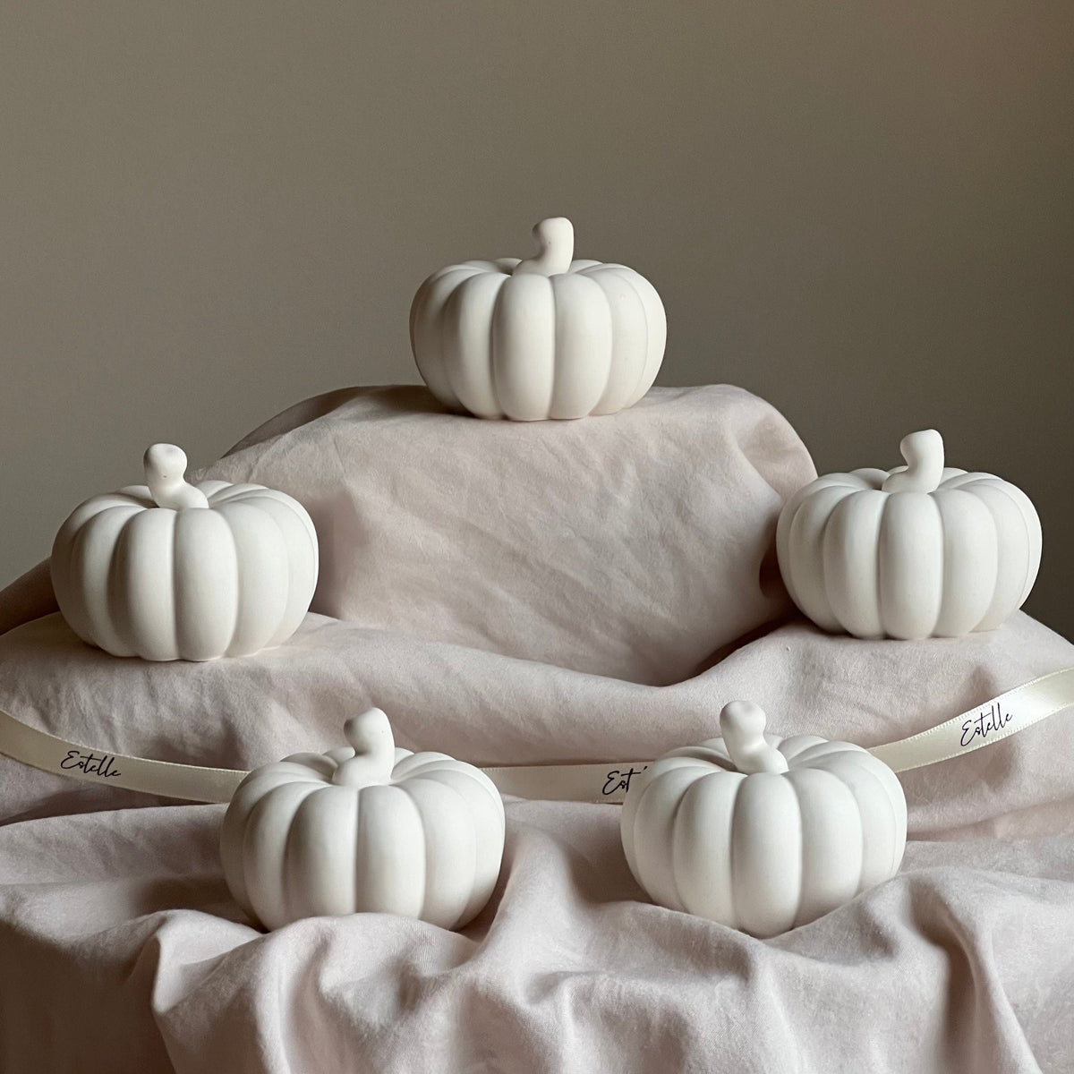 Décoration citrouille faite main en Jesmonite | Décoration d'automne