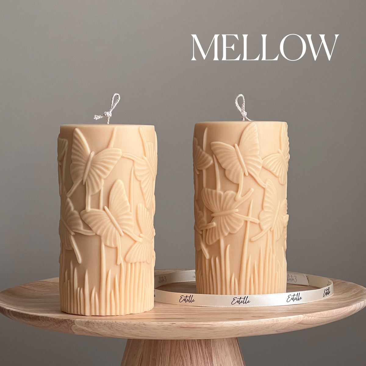 Butterfly Soy Pillar Candle | Sculptural Home Decor