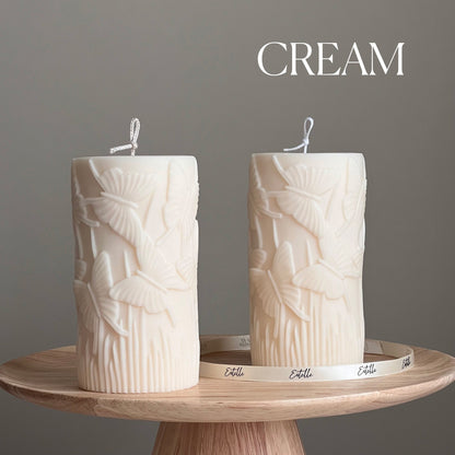 Butterfly Soy Pillar Candle | Sculptural Home Decor
