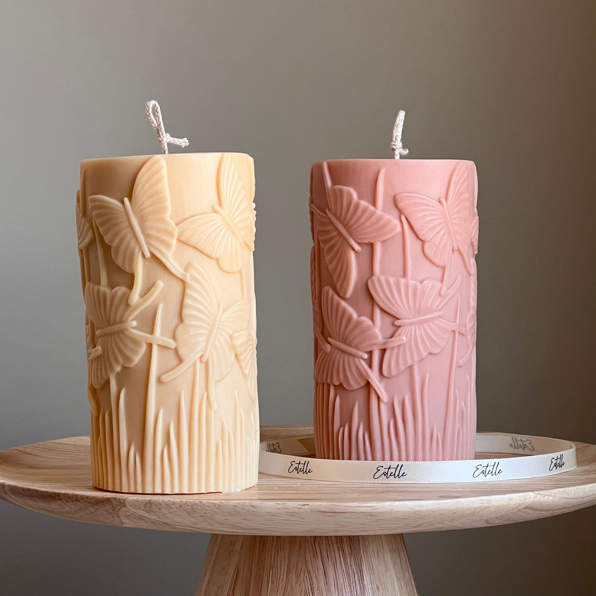Butterfly Soy Pillar Candle | Sculptural Home Decor