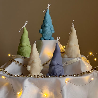 Handmade Christmas Gnome Soy Candle: Festive Holiday Decor