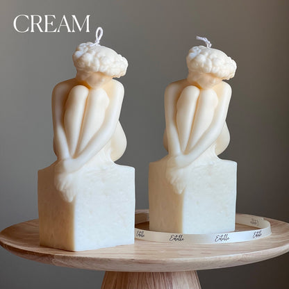 Bougie buste de femme sculpturale | Bougie statue en cire de soja