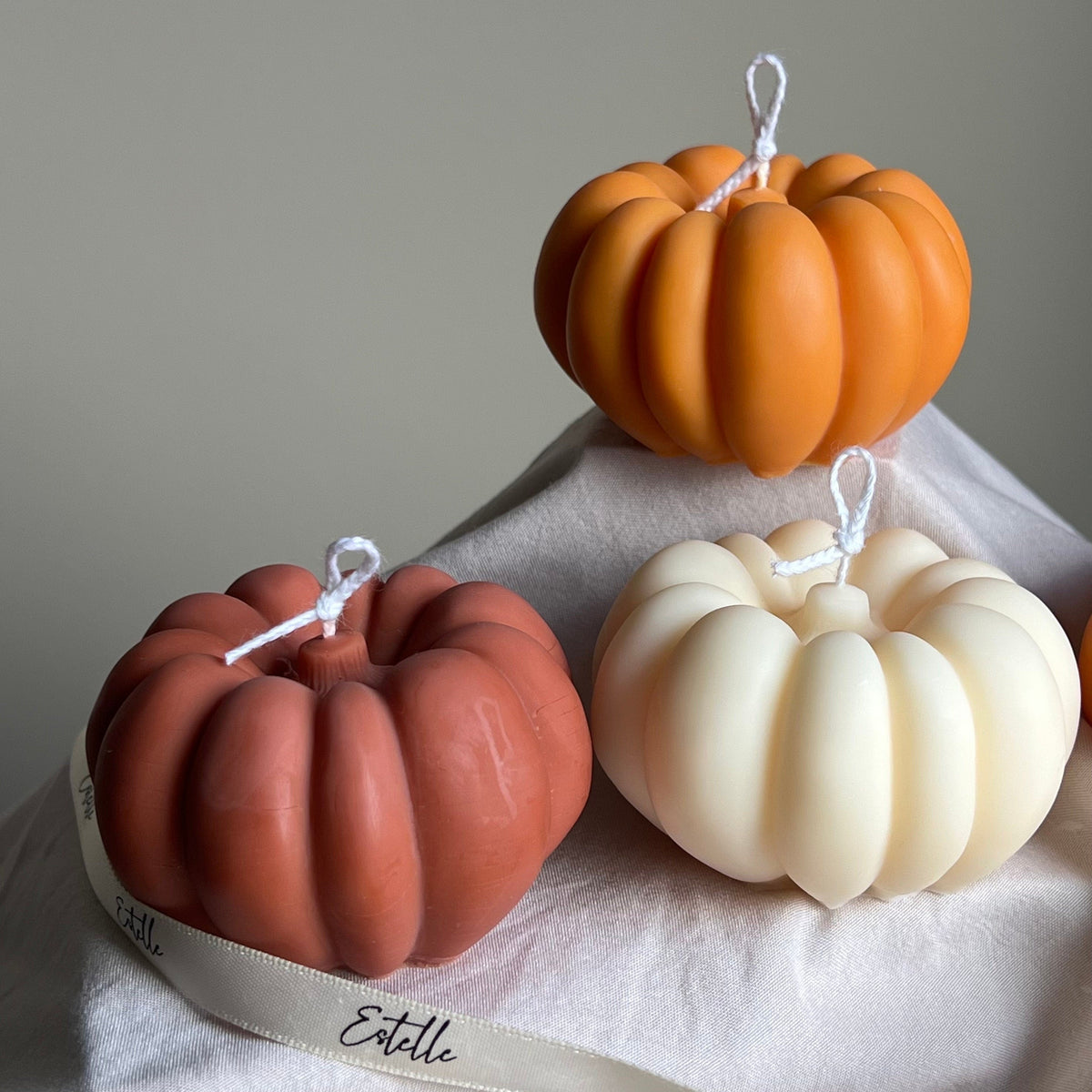 Handmade Autumn Pumpkin Soy Wax Candle: Spooky Season Decor