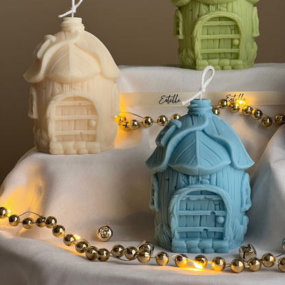 Bougie en cire de soja Leaf House : Cadeau de décoration de Noël fait à la main