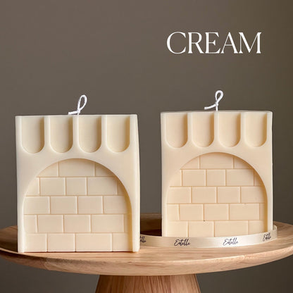 Grande Bougie en Cire de Soja Big Arch : Bougie décorative faite à la main sans parfum