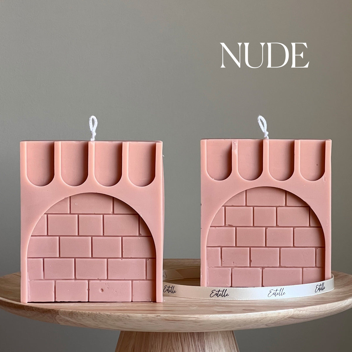 Grande Bougie en Cire de Soja Big Arch : Bougie décorative faite à la main sans parfum