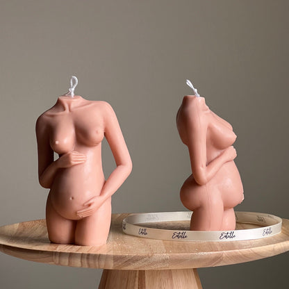 Bougie de soja femme enceinte | Décoration d'intérieur Body Positive, Cadeau de baby shower