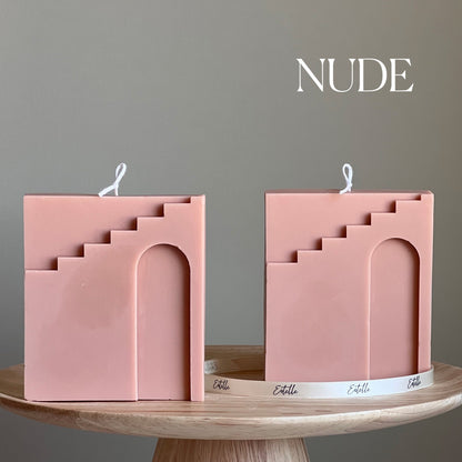 Bougie Arche en Cire de Soja : Bougie Décorative Faite Main Sans Parfum