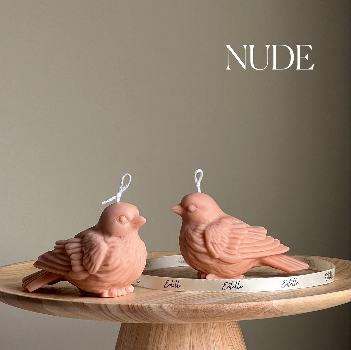 Bougie de soja artisanale oiseau | Décoration intérieure