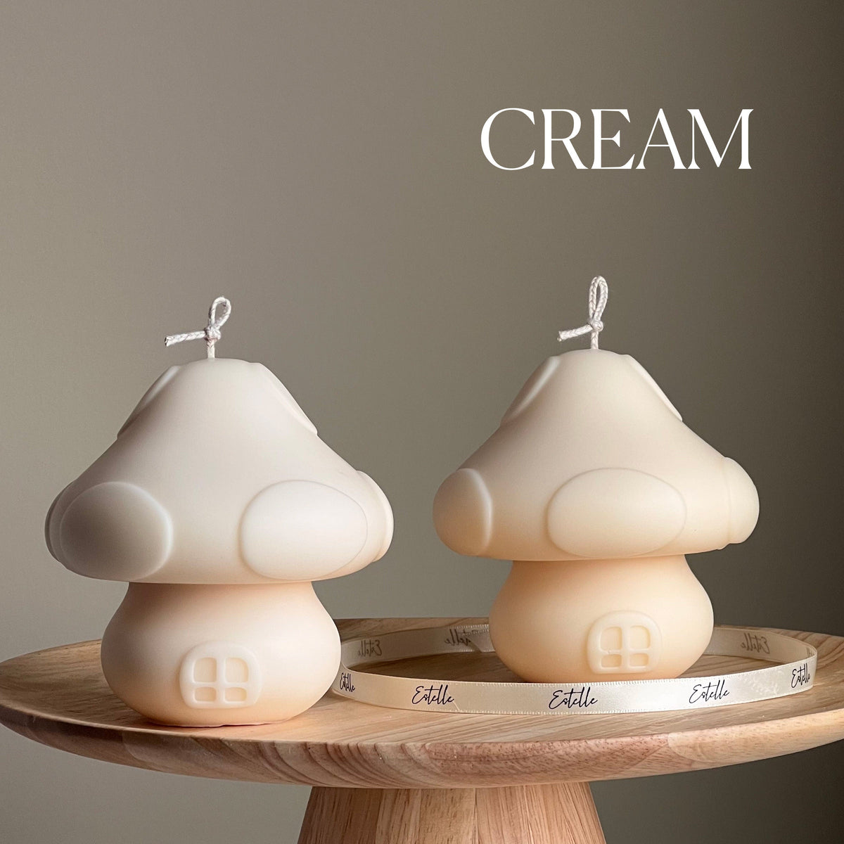 Handmade Mushroom House Candle | Sculptural Soy Pillar