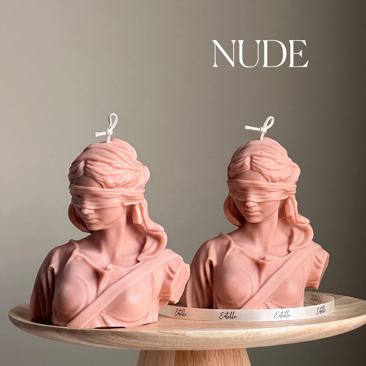 Bougie en cire de soja « Justice Aveugle » : Bougie buste de femme