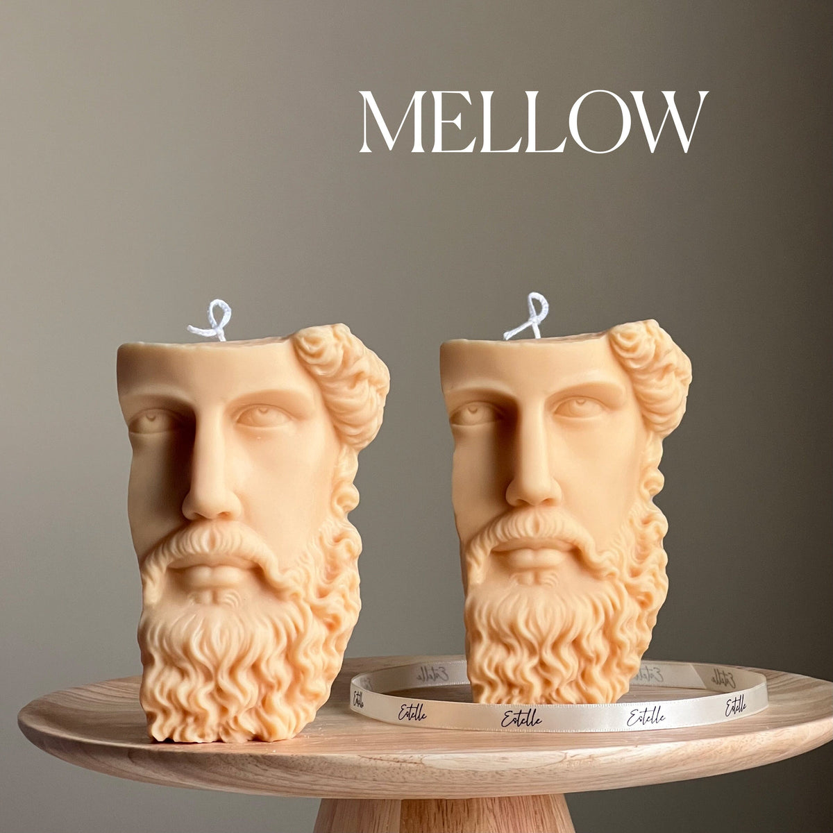 Bougie de soja Buste de Zeus | Décoration statue grecque