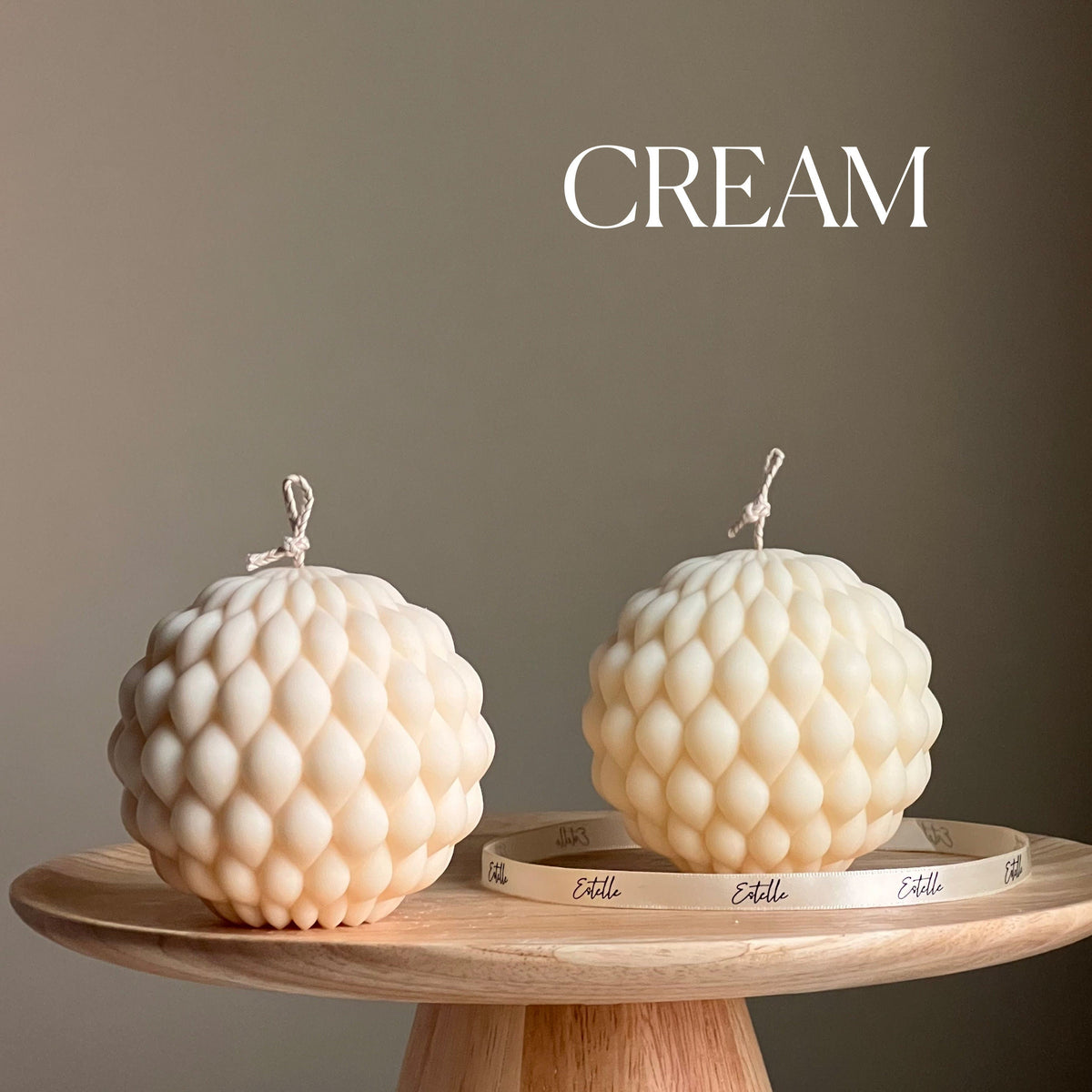 Grande bougie boule à bulles : Bougie pilier en cire de soja faite à la main, Décoration d'intérieur