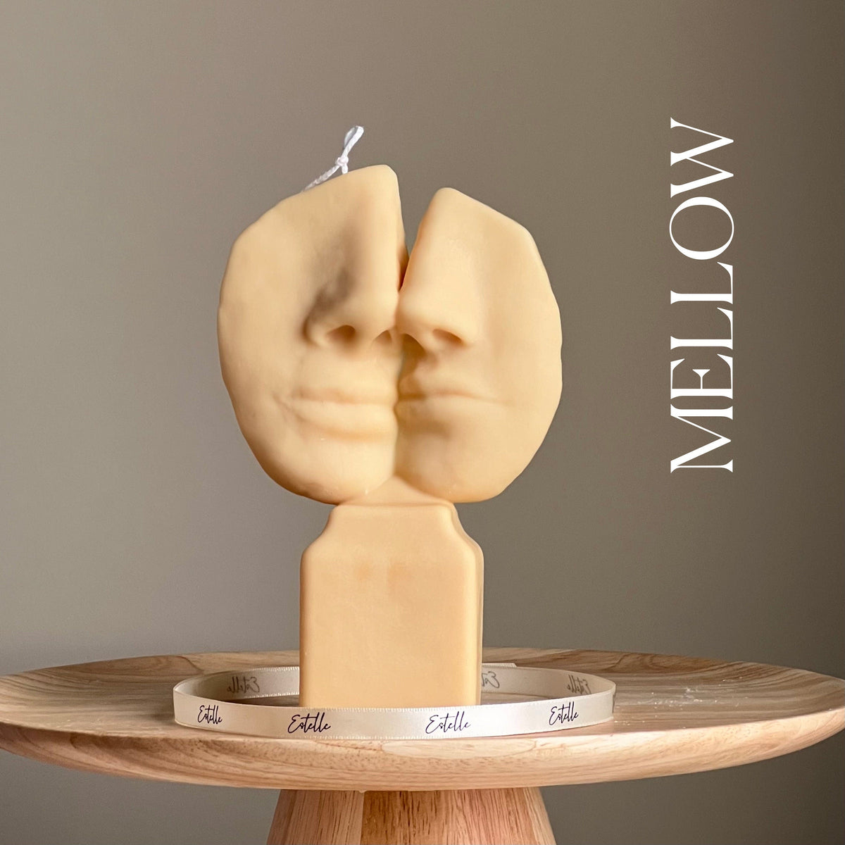 Bougie pilier décorative faite main : Bougie de soja pour couple