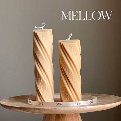 Astrological Pillar Candle: Soy Wax, Shaped Decorative Candle