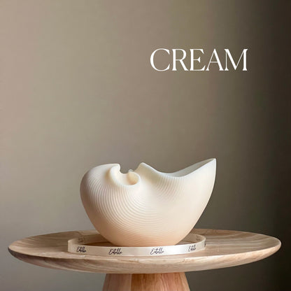Grande bougie en cire de soja Coquillage | Décoration unique en forme de coquille de palourde