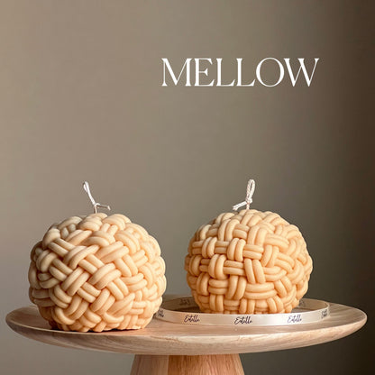 Bougie boule de fil faite à la main : Décoration d'intérieur végétalienne tendance en corde
