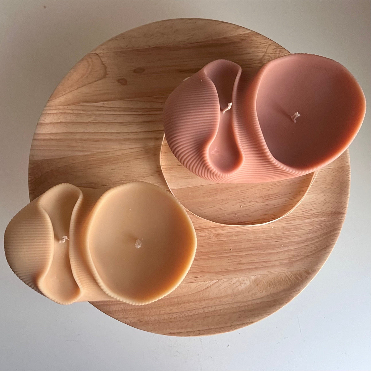 Grande bougie en cire de soja Coquillage | Décoration unique en forme de coquille de palourde