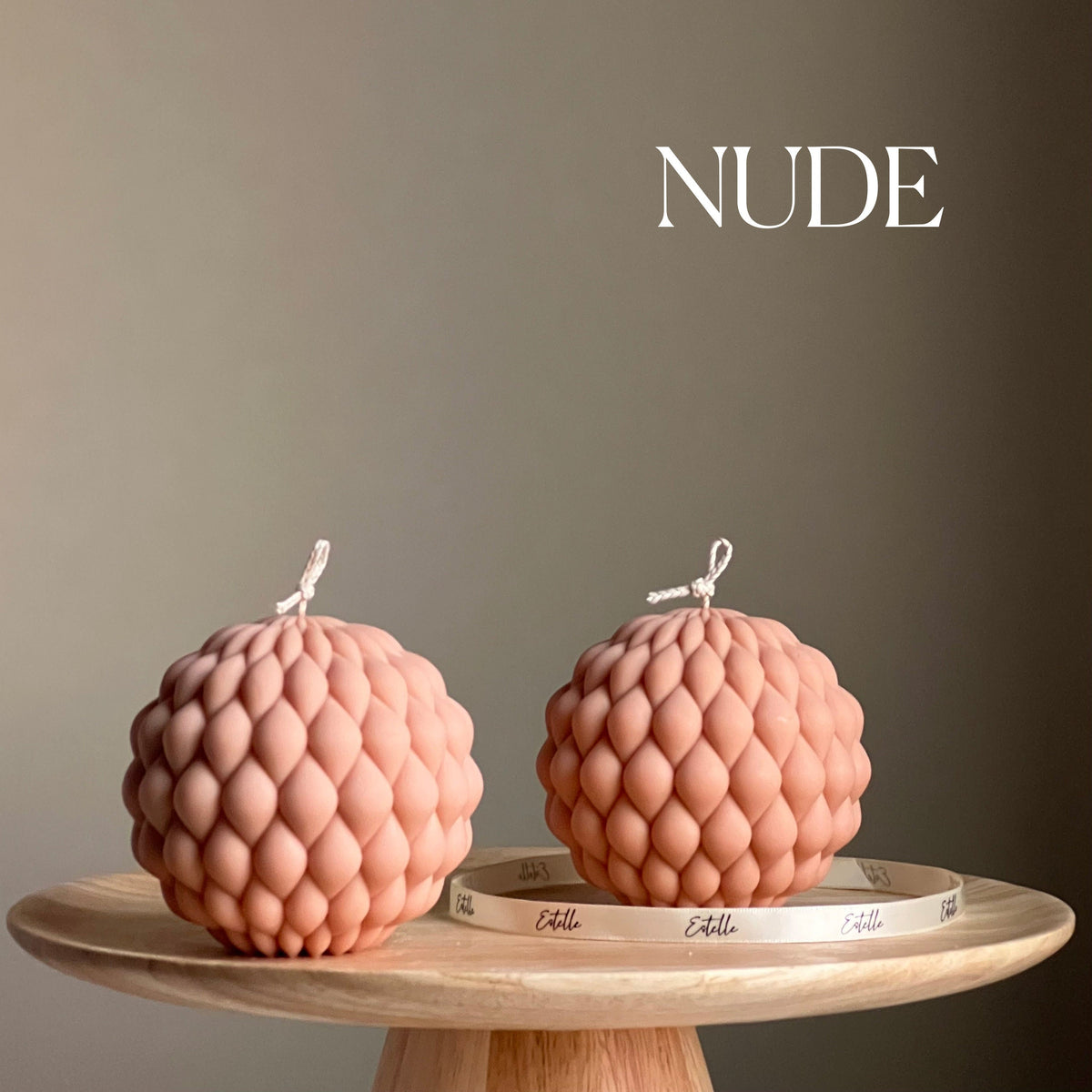 Grande bougie boule à bulles : Bougie pilier en cire de soja faite à la main, Décoration d'intérieur