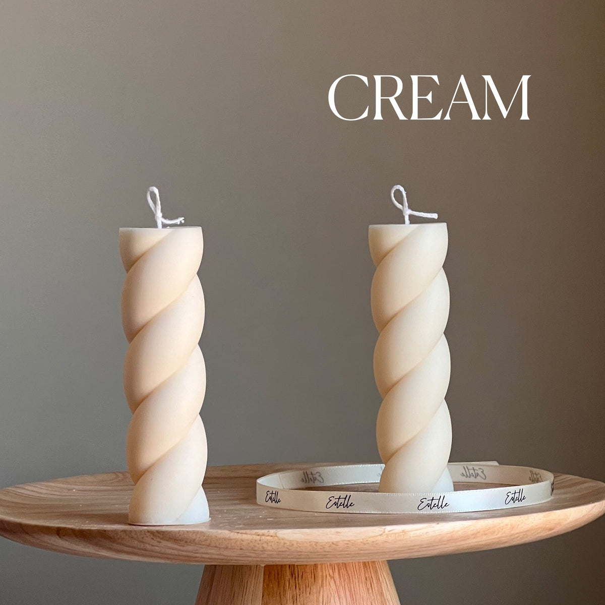 Bougie Pilier en Soja Spirale : Décoration Sculpturale pour la Maison
