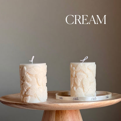 Bougie pilier papillon en cire de soja | Décoration d'intérieur