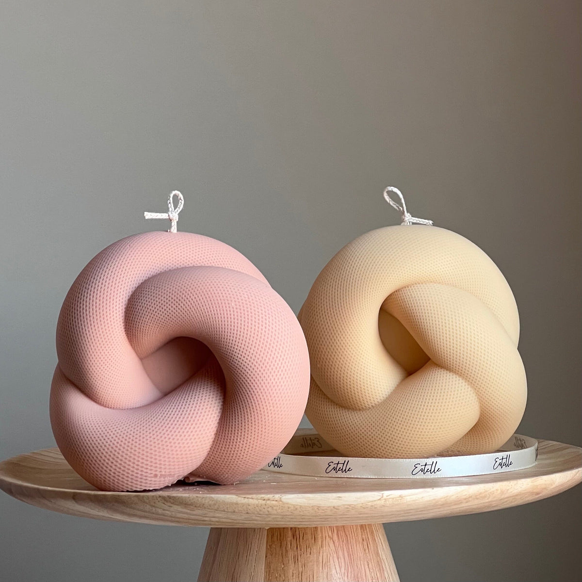 Bougie nœud faite à la main : Décoration d'intérieur végétalienne tendance