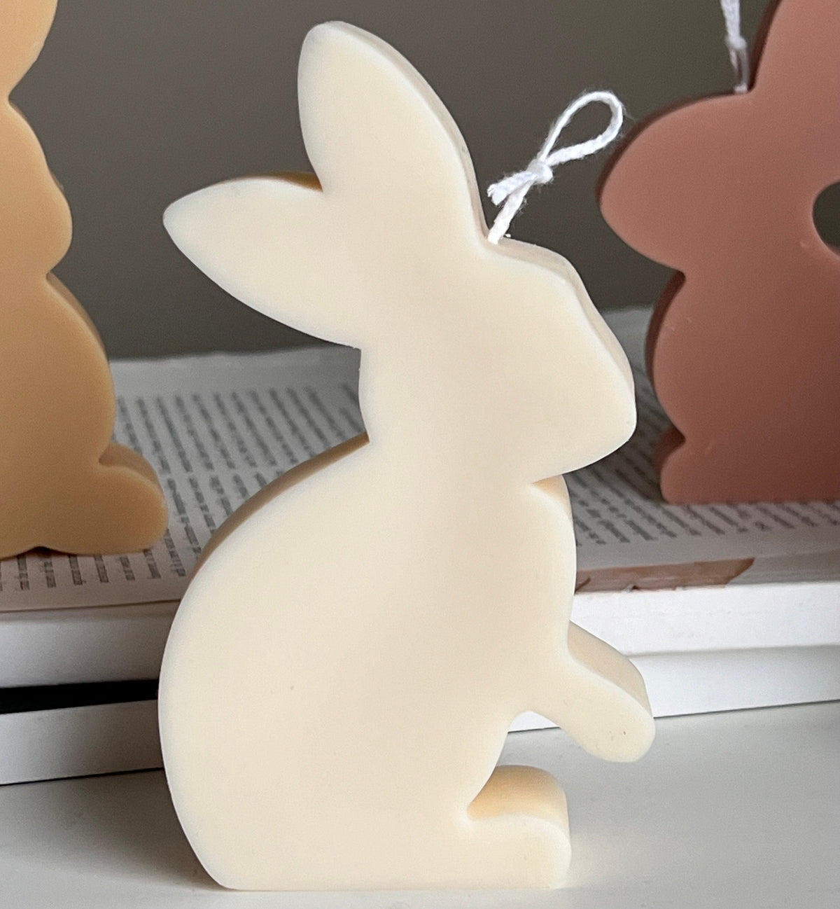 Ensemble de bougies de Pâques au lait de soja : Décoration printanière pastel
