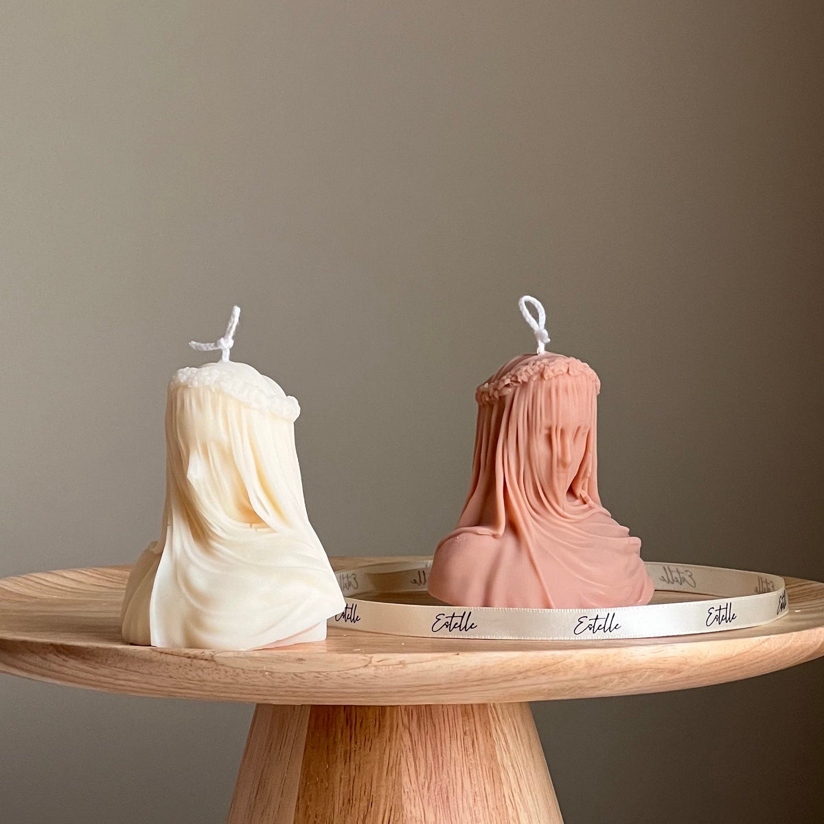 Blinded Lady Soy Wax Candle | Handmade Torso Female Candle