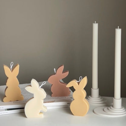 Ensemble de bougies de Pâques au lait de soja : Décoration printanière pastel