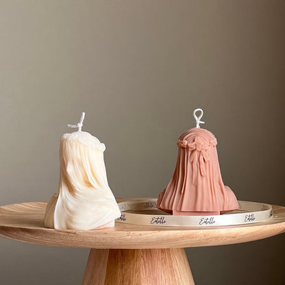 Blinded Lady Soy Wax Candle | Handmade Torso Female Candle