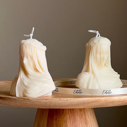 Blinded Lady Soy Wax Candle | Handmade Torso Female Candle