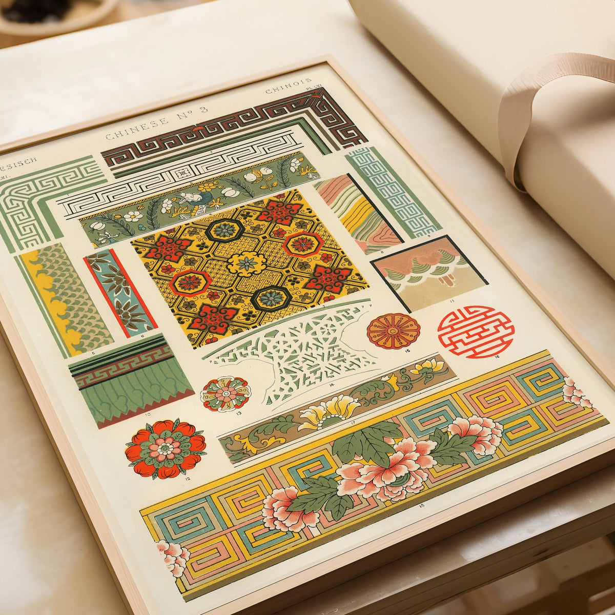 Vintage Arabian Pattern Print Set: Museum Quality Wall Art