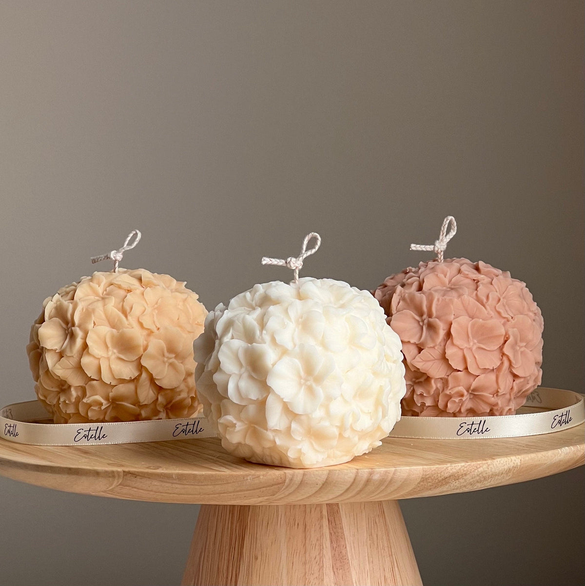 Hibiscus Flower Ball Candle | Decorative Soy Wax, Unscented