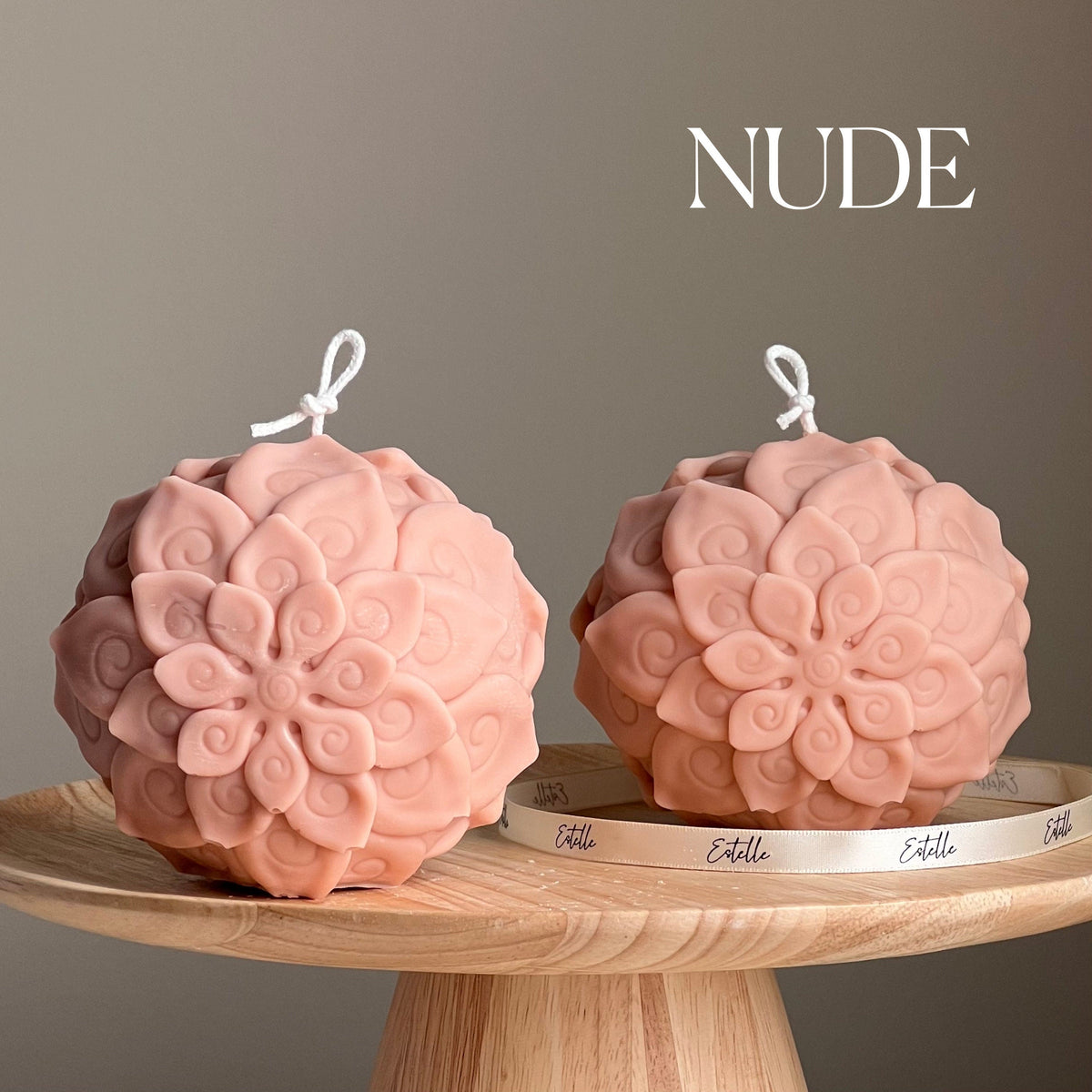 Lotus Flower Ball Candle | Large Soy Wax, Home Decor