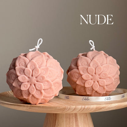 Lotus Flower Ball Candle | Large Soy Wax, Home Decor